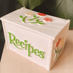 Cottagecore Vintage Wooden Recipe Box 🌸